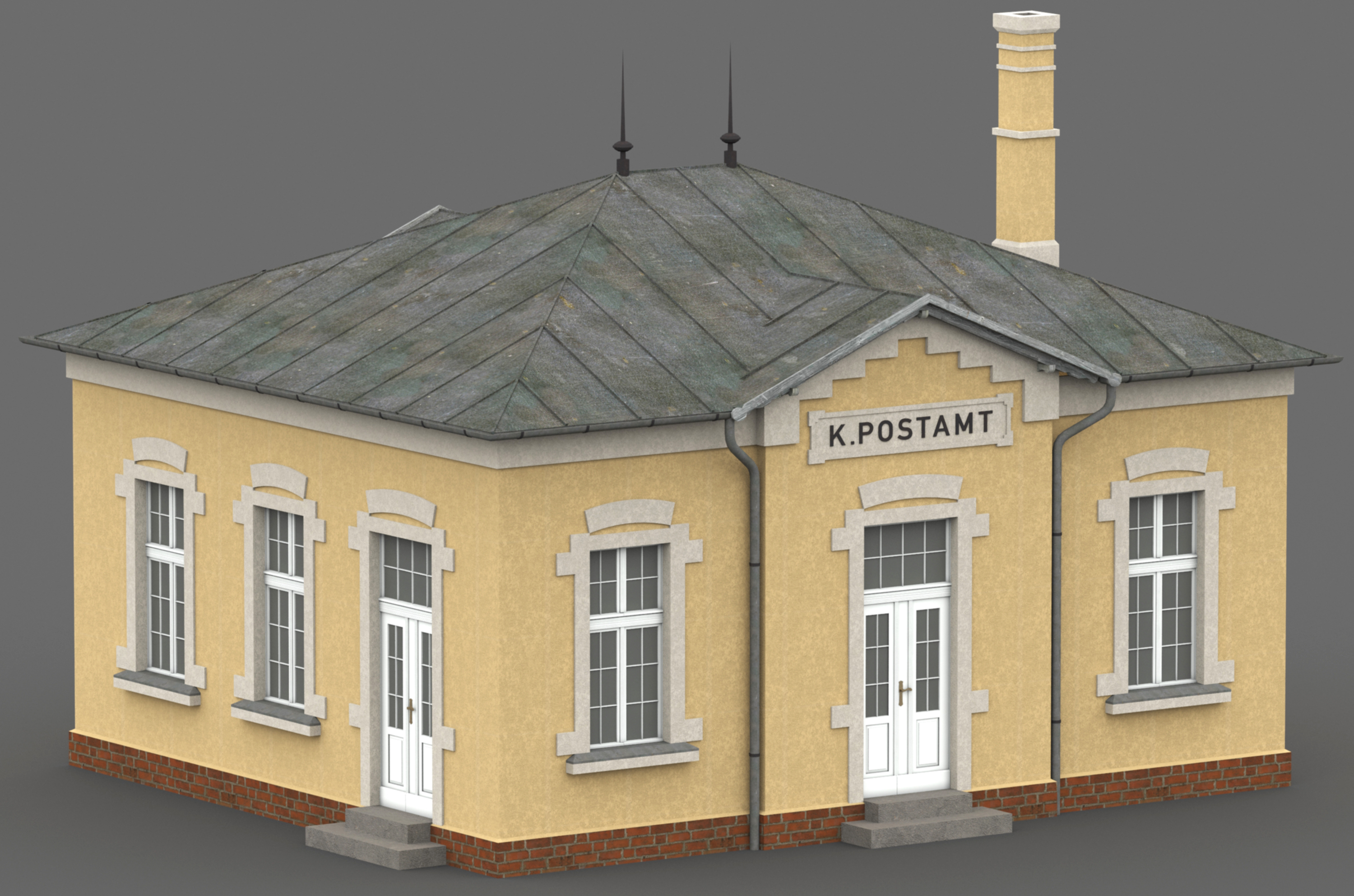 Postanbau Bahnhof Uhingen ca.1860