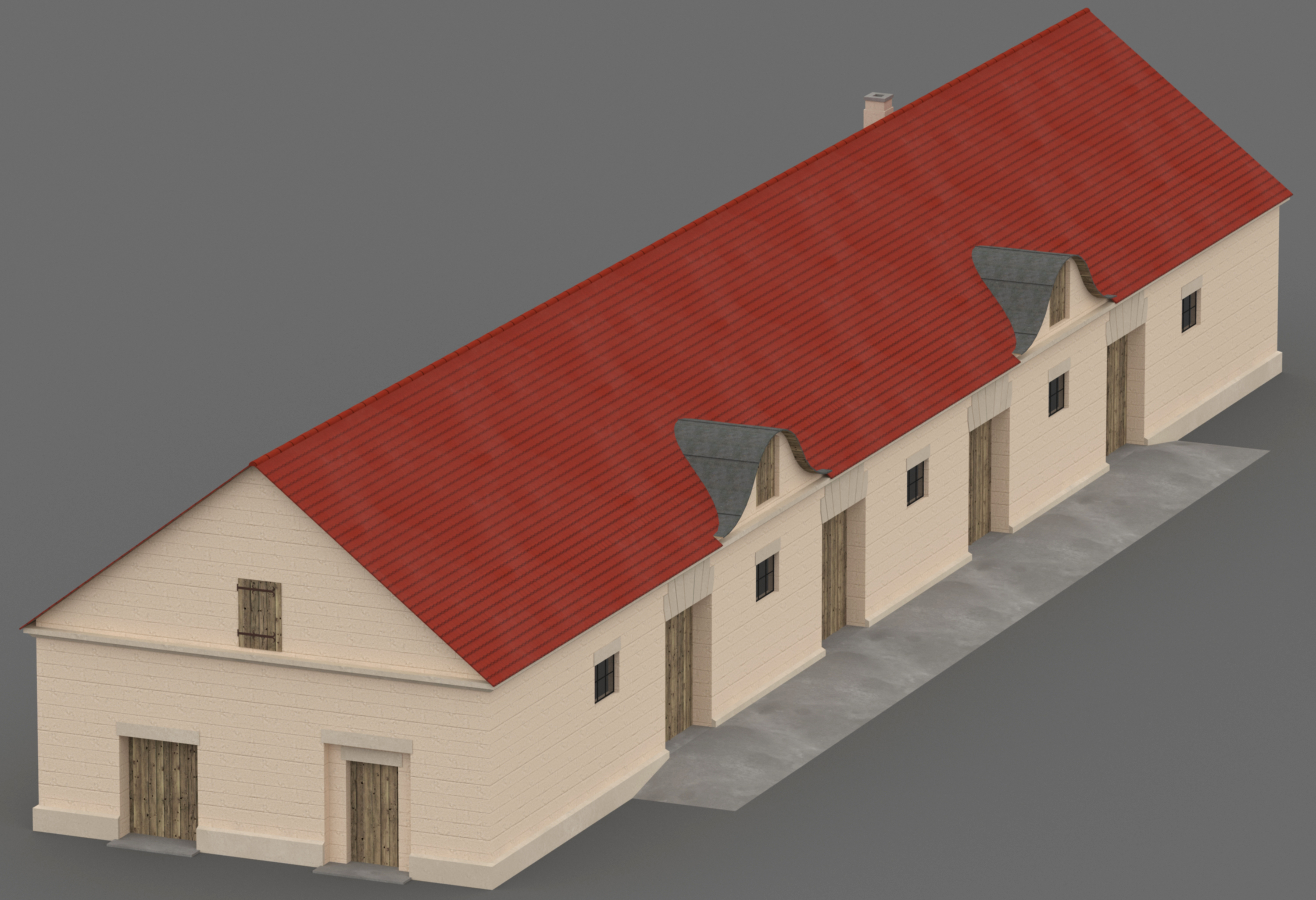 WIP: Pferdestall Vorwerk, 1825